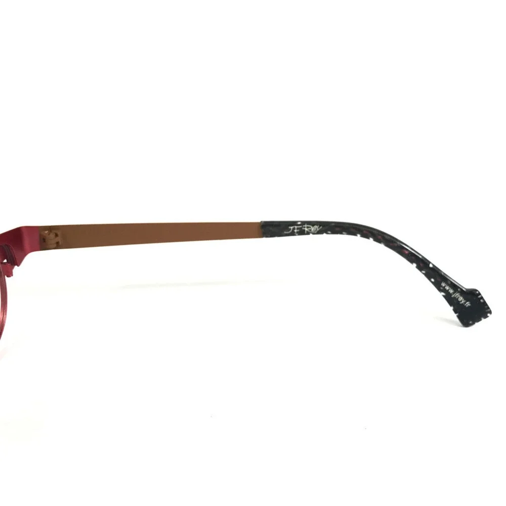 J.F. Rey Eyeglasses Frames JF2668 8592 Brown Red Cat Eye Full Rim 53-16-140